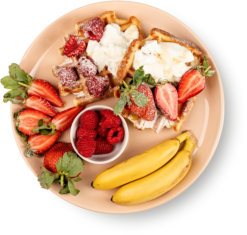 Isoalted Breakfast Plate